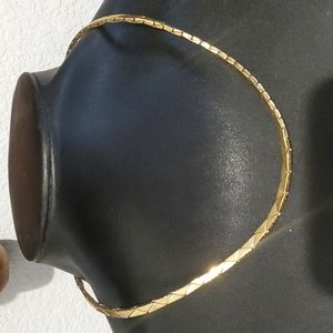 Monet Gold tone Choker Necklace